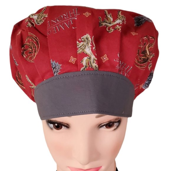 Game of Thrones Tararyen Iron Throne Stark Scrub Cap, Surgical Cap, Medical Hat - Picture 2 of 4